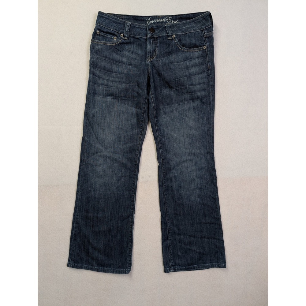 American Eagle‎ Womens Favorite Boyfriend Jeans 10 Short Dark Wash Blue